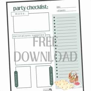 Party Prep Checklist