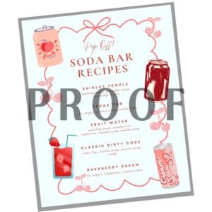 Soda Bar Recipes/Menu